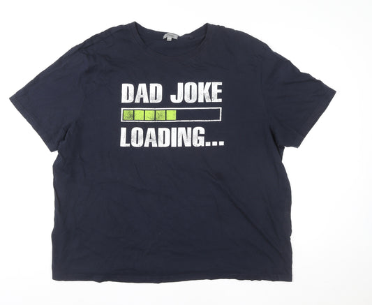 George Men's Blue 4XL Funny Dad Joke Loading Graphic T-Shirt