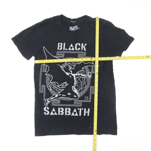 New Look Men Black XS Band Graphic T-Shirt Black Sabbath