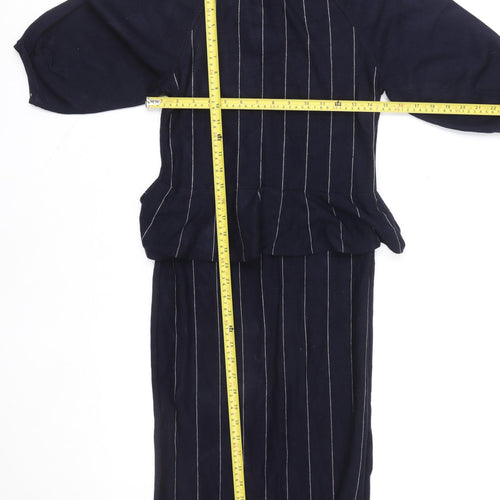 Karen Millen Women’s Blue Striped Knit Bodycon Dress Size 12