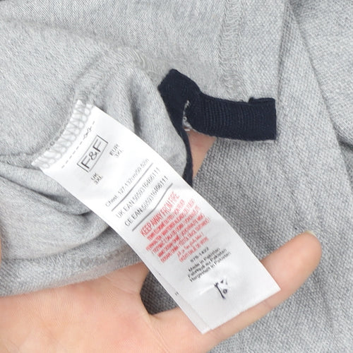 F&F Men's 3XL Colourblock Grey Navy Short Sleeve Polo Shirt