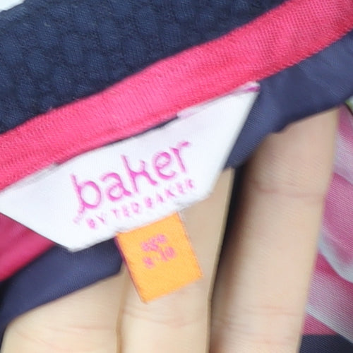 Baker by Ted Baker Girls Blue Textured Blazer Jacket Size 5 Years