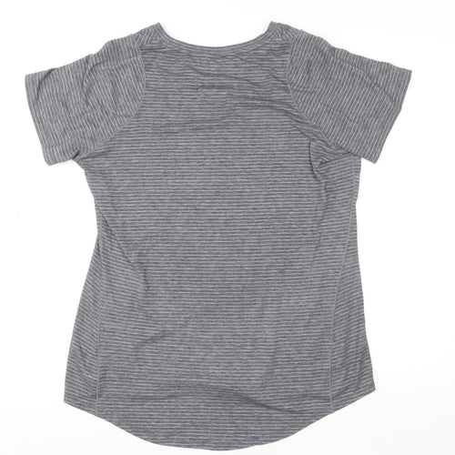 Athletic Works Men’s Grey Striped Short Sleeve T-Shirt M
