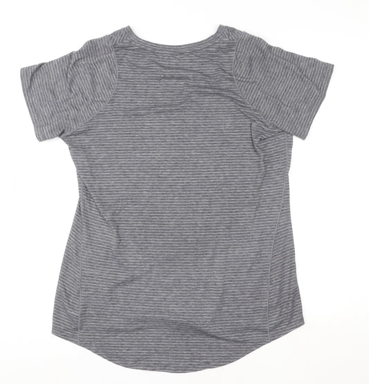 Athletic Works Men’s Grey Striped Short Sleeve T-Shirt M