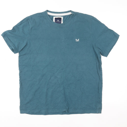 Crew Clothing Company Men's Blue L Short Sleeve Cotton T-Shirt