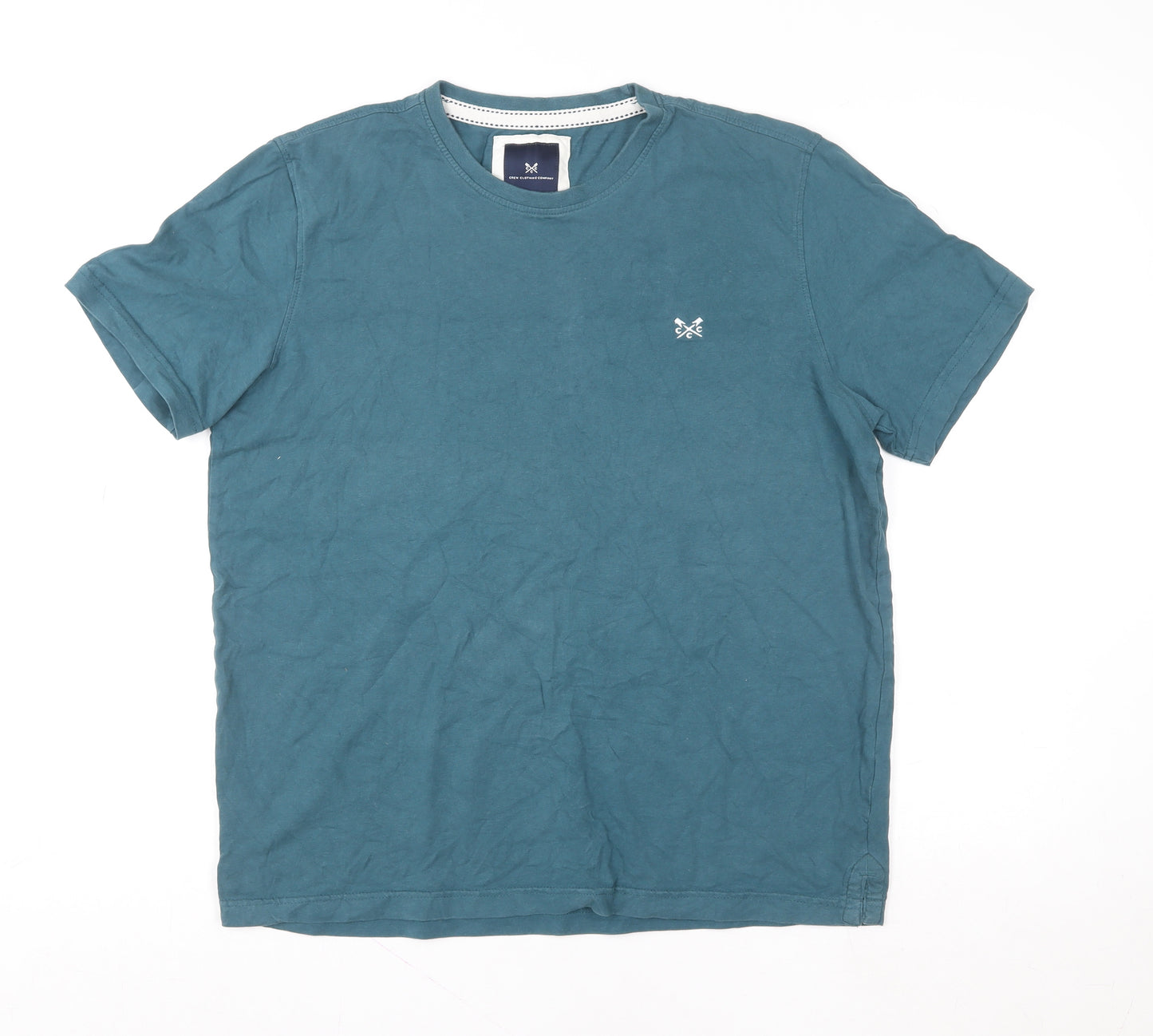 Crew Clothing Company Men's Blue L Short Sleeve Cotton T-Shirt