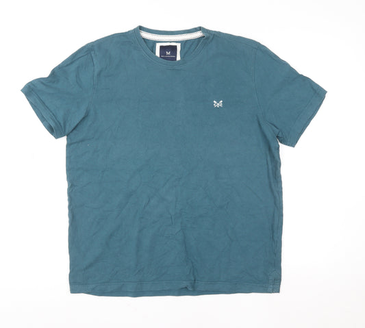 Crew Clothing Company Men's Blue L Short Sleeve Cotton T-Shirt