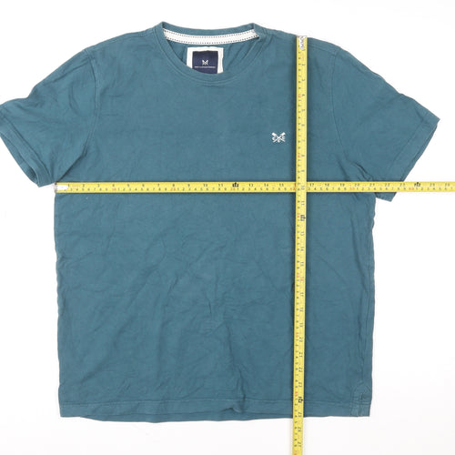 Crew Clothing Company Men's Blue L Short Sleeve Cotton T-Shirt