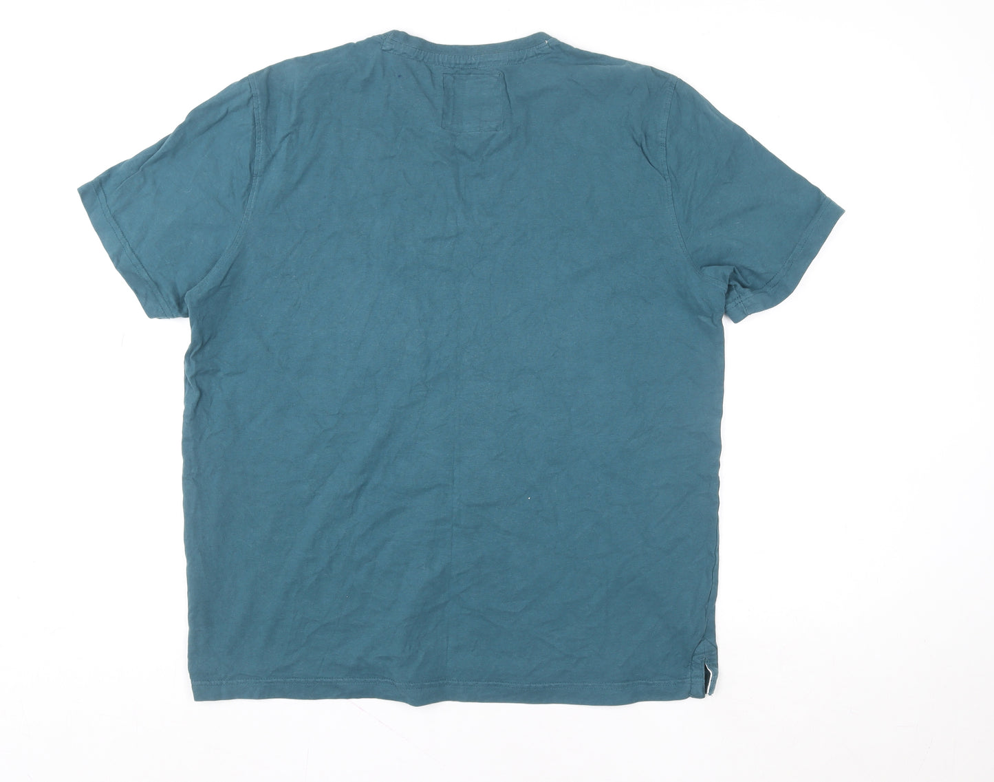 Crew Clothing Company Men's Blue L Short Sleeve Cotton T-Shirt