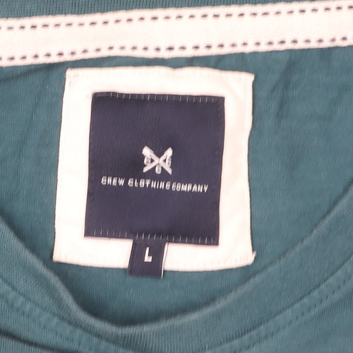 Crew Clothing Company Men's Blue L Short Sleeve Cotton T-Shirt