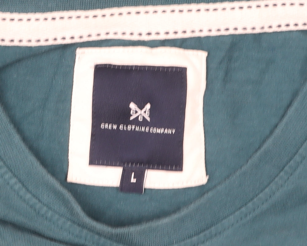 Crew Clothing Company Men's Blue L Short Sleeve Cotton T-Shirt