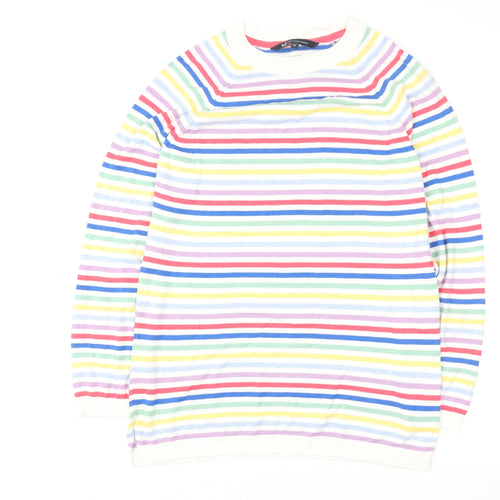 Crew Clothing Company Women Multicoloured Stripe Pullover Jumper Size 12