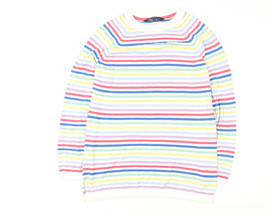 Crew Clothing Company Women Multicoloured Stripe Pullover Jumper Size 12