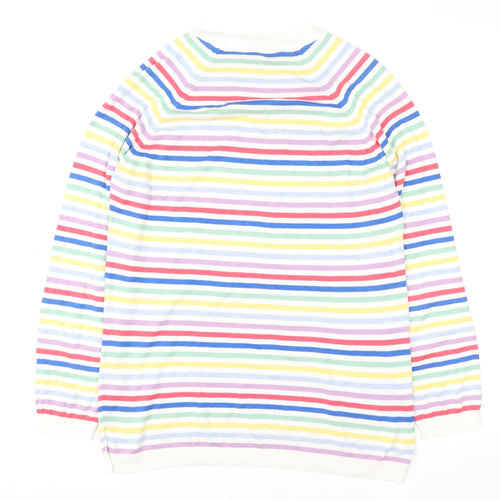 Crew Clothing Company Women Multicoloured Stripe Pullover Jumper Size 12