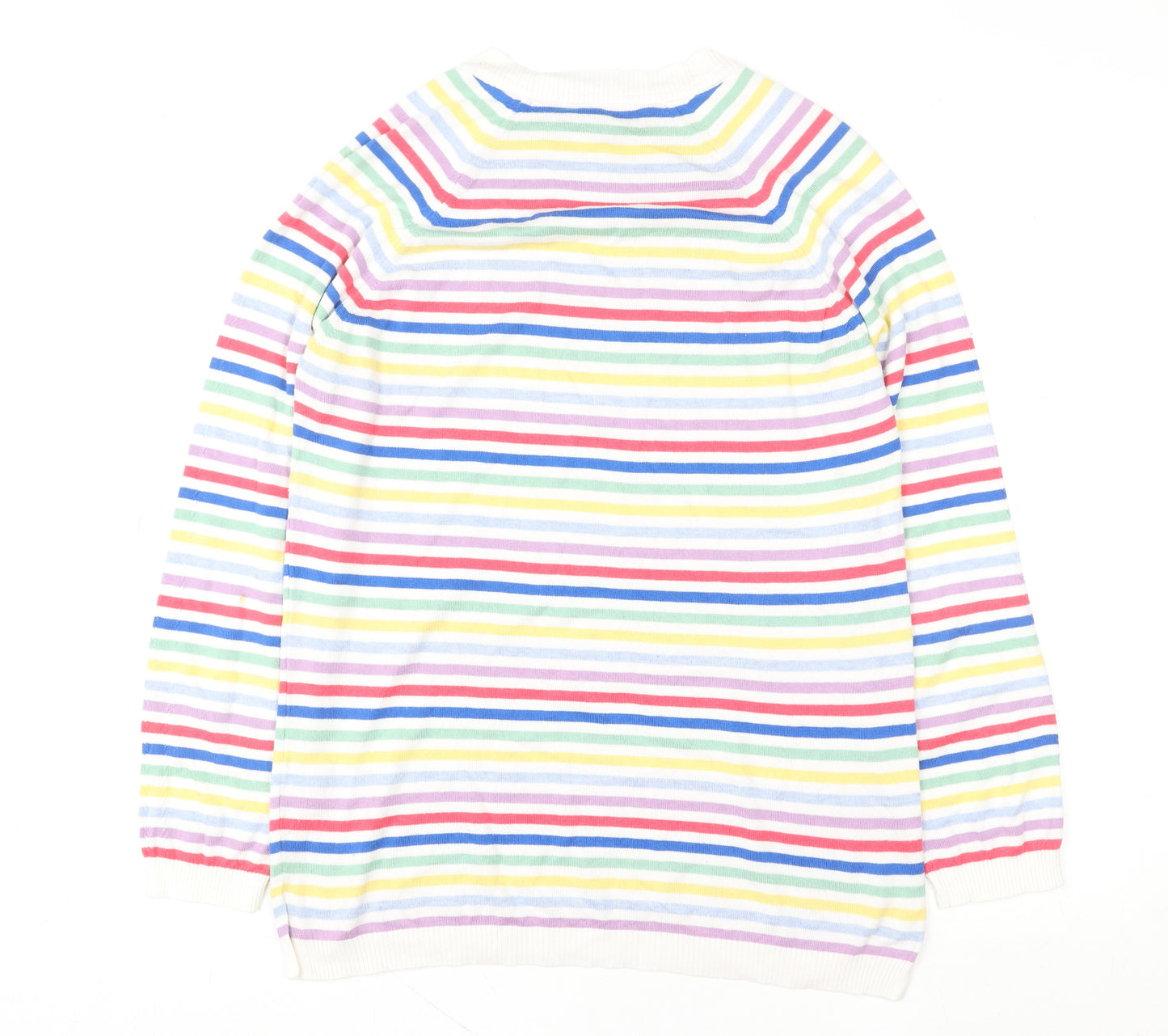 Crew Clothing Company Women Multicoloured Stripe Pullover Jumper Size 12