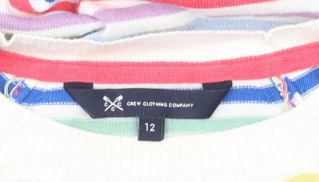 Crew Clothing Company Women Multicoloured Stripe Pullover Jumper Size 12