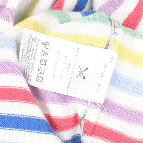 Crew Clothing Company Women Multicoloured Stripe Pullover Jumper Size 12