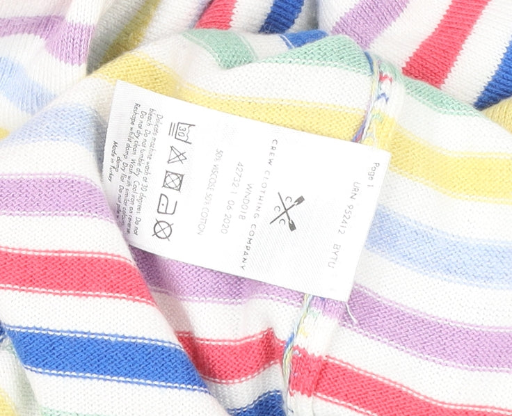 Crew Clothing Company Women Multicoloured Stripe Pullover Jumper Size 12
