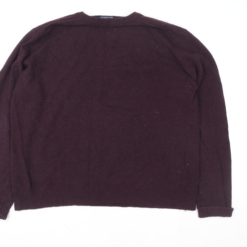 Joules Men's Purple Wool Blend Crew Neck Jumper XXL Classic Fit