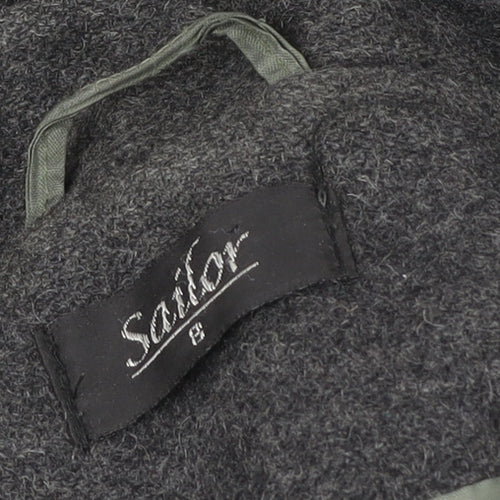 Sailor Women's Grey Wool Blend Military Coat Size 8 Long Lined