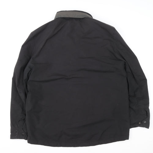 Atlantic Bay Men's Black L Parka Jacket Quilted Lined Stand Collar