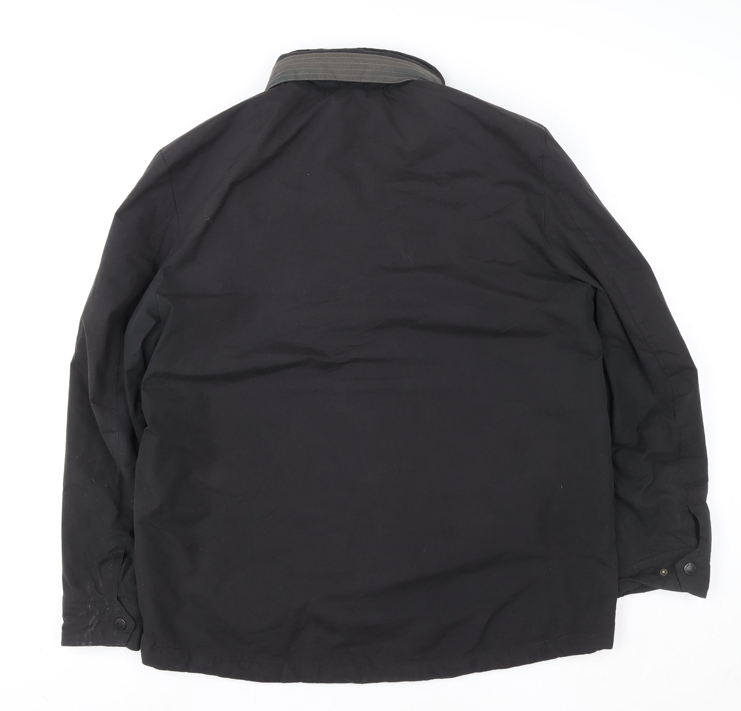 Atlantic Bay Men's Black L Parka Jacket Quilted Lined Stand Collar