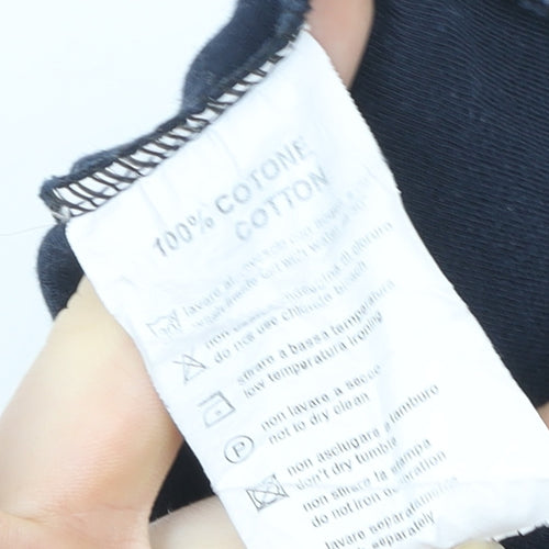 Hugo Boss Men’s Blue 3XL Cotton Geometric Polo Shirt