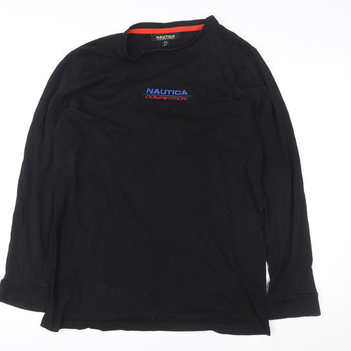 Nautica Competition Men's Black Long Sleeve Graphic Top M