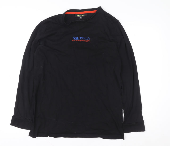 Nautica Competition Men's Black Long Sleeve Graphic Top M