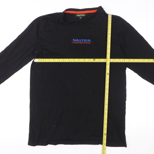 Nautica Competition Men's Black Long Sleeve Graphic Top M