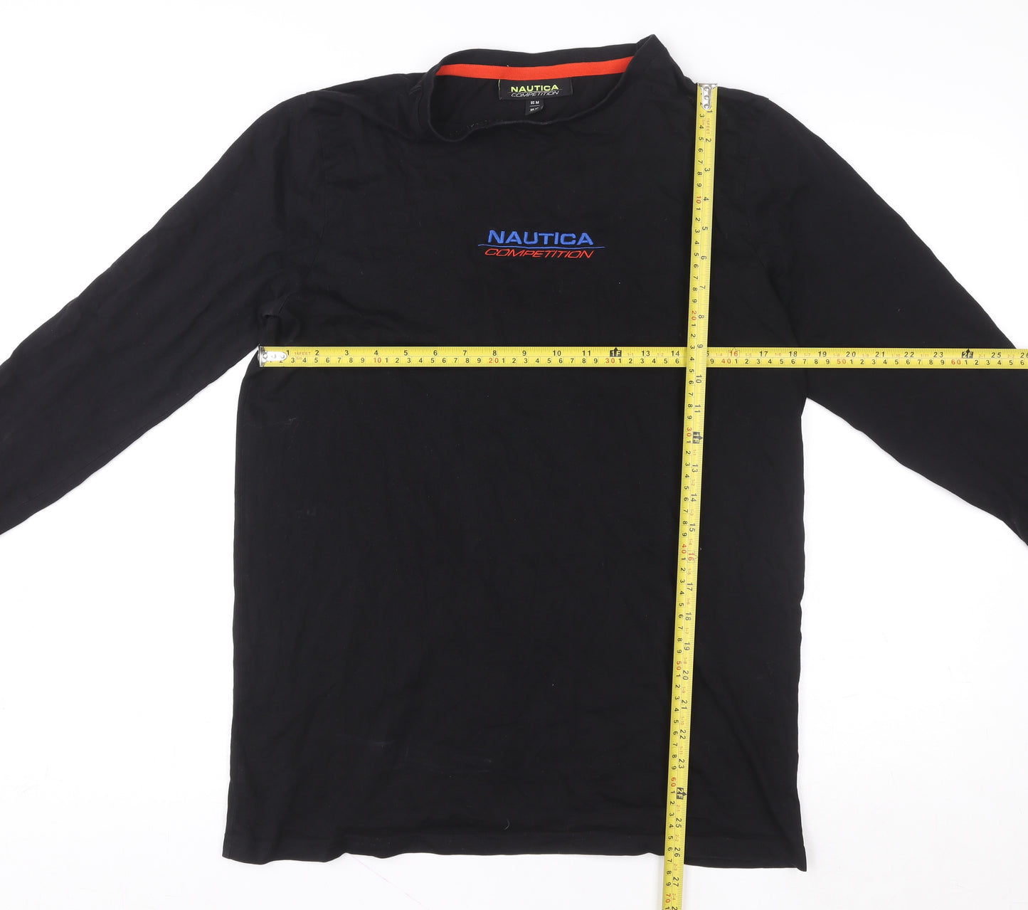 Nautica Competition Men's Black Long Sleeve Graphic Top M