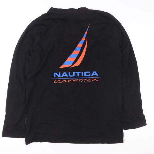 Nautica Competition Men's Black Long Sleeve Graphic Top M