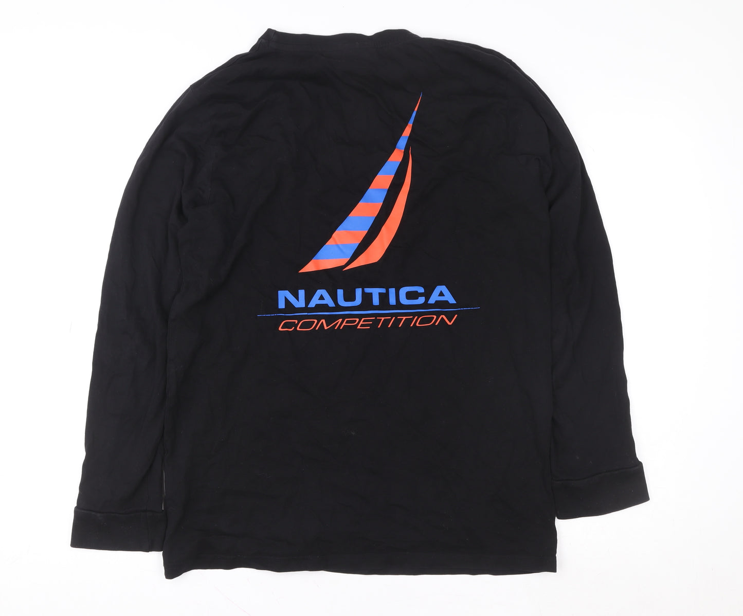 Nautica Competition Men's Black Long Sleeve Graphic Top M