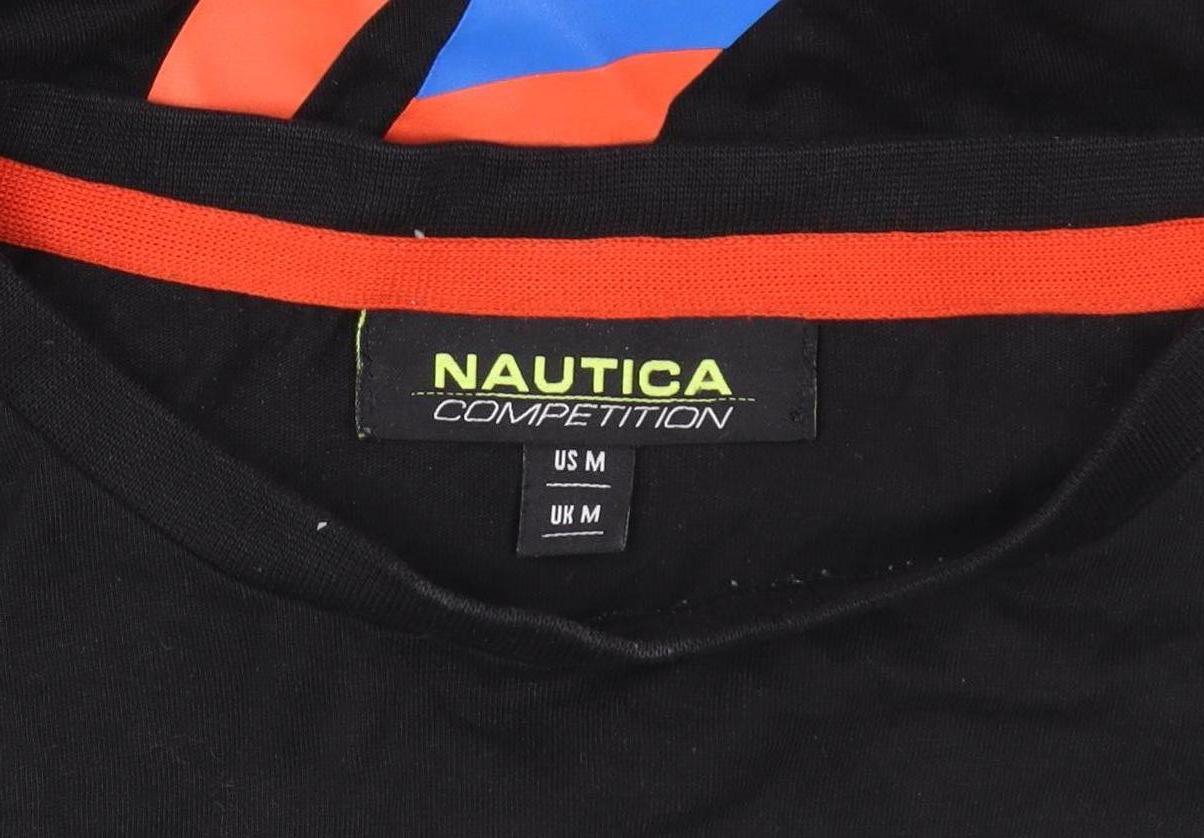 Nautica Competition Men's Black Long Sleeve Graphic Top M
