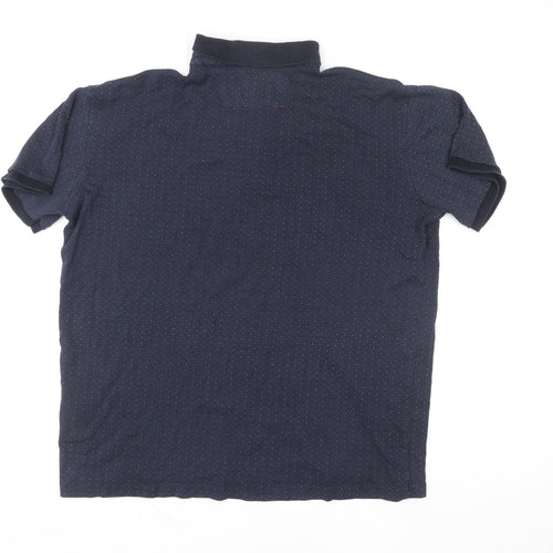 Tommy Hilfiger Men's Blue 3XL Cotton Short Sleeve Polo Shirt