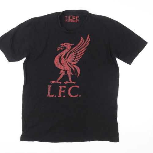 Liverpool FC Men’s Black Graphic T-Shirt Medium Short Sleeve Cotton
