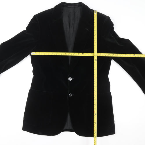 Marks and Spencer Women’s Black Velvet Tuxedo Blazer Size M
