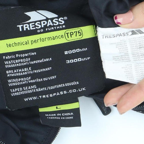 Trespass Womens Black L Waterproof Windproof Parka Jacket L