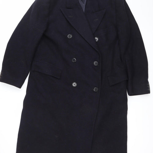 Walter Payne Men's Black Wool Overcoat 36 Classic Formal Long