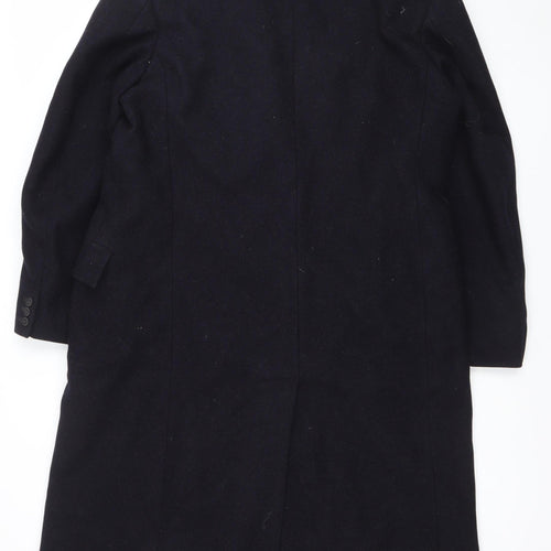 Walter Payne Men's Black Wool Overcoat 36 Classic Formal Long