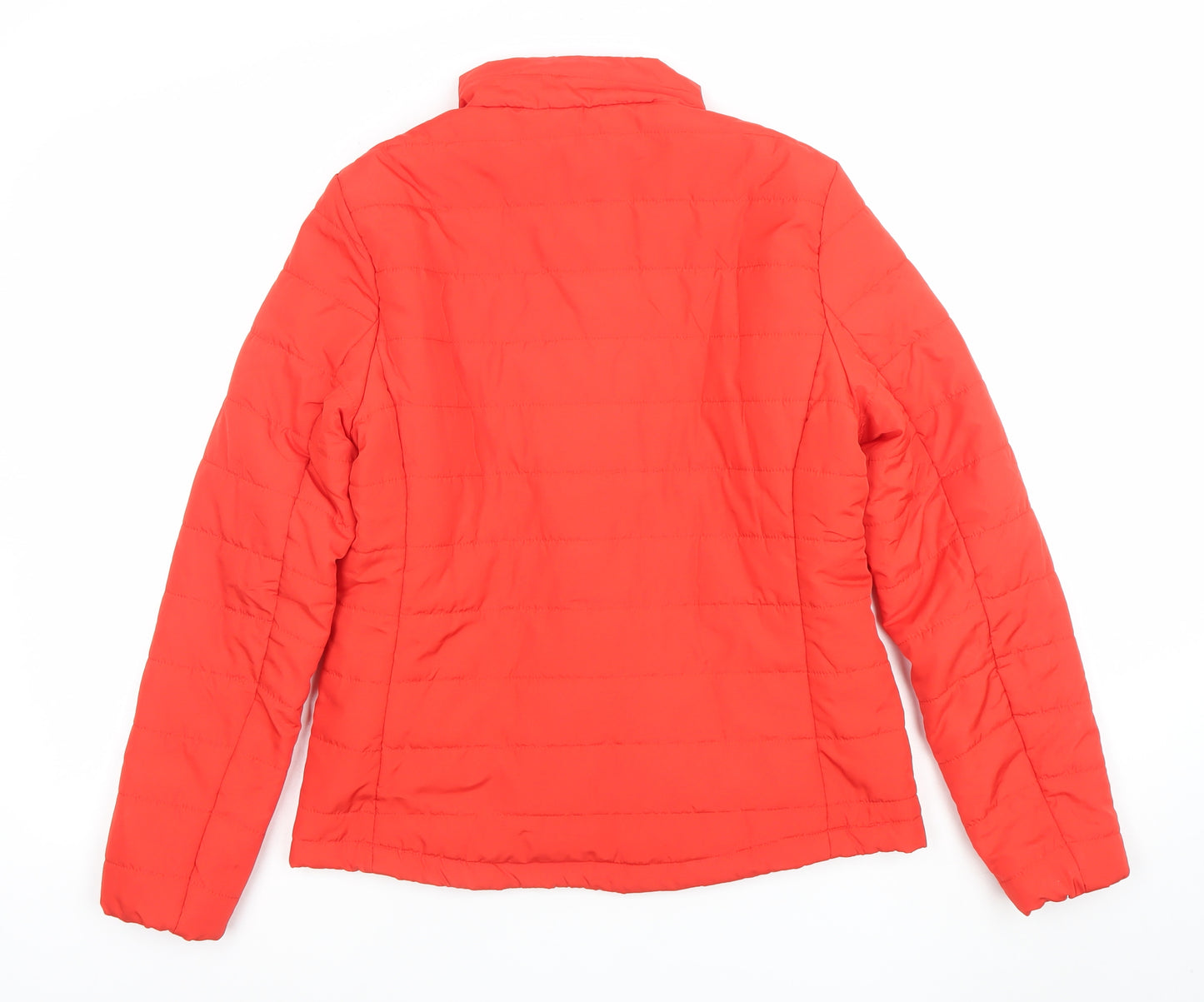 Marks and Spencer Women Red Puffer Jacket Size 10 Polyester