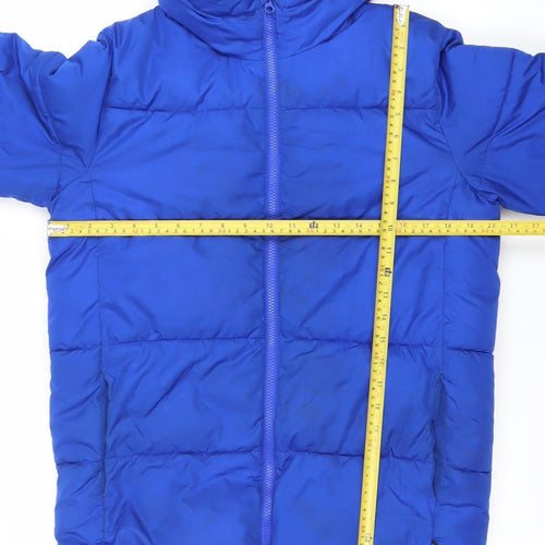 GAP Kids Boys Blue Hooded Puffer Jacket XXL Winter Water Resistant