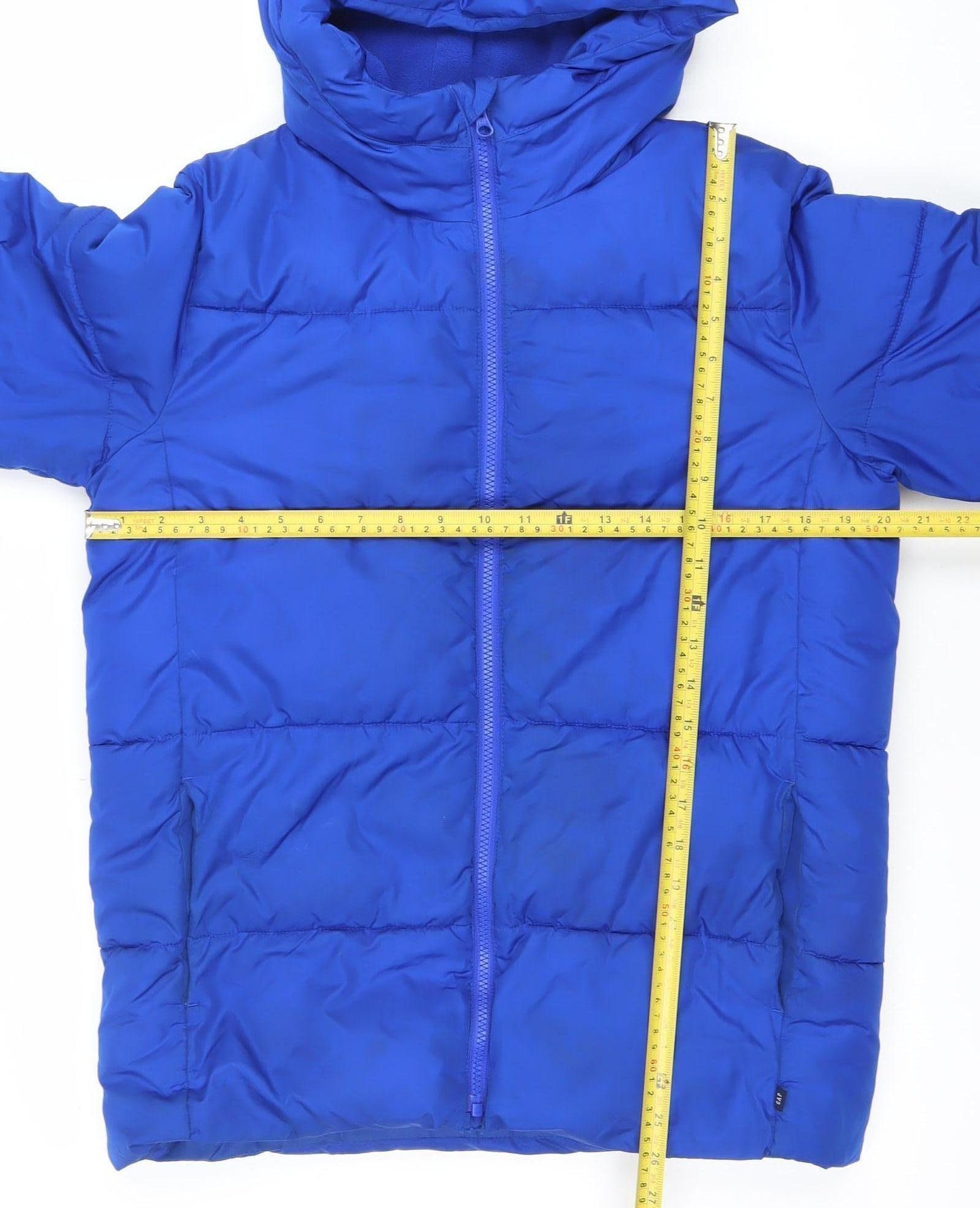GAP Kids Boys Blue Hooded Puffer Jacket XXL Winter Water Resistant