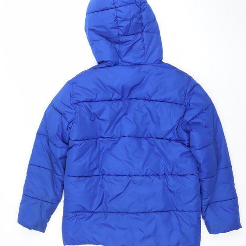 GAP Kids Boys Blue Hooded Puffer Jacket XXL Winter Water Resistant