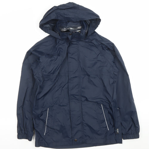 Regatta Men Blue Waterproof Hooded Rain Jacket Size 164