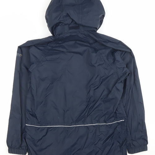Regatta Men Blue Waterproof Hooded Rain Jacket Size 164