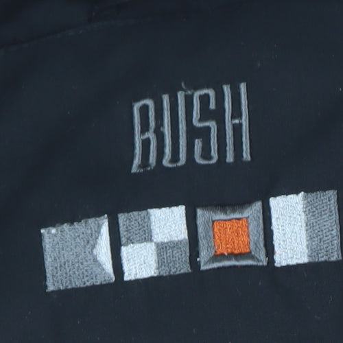 BUSH Men's Black Hooded Parka Jacket Size 38 Regular Winter Coat