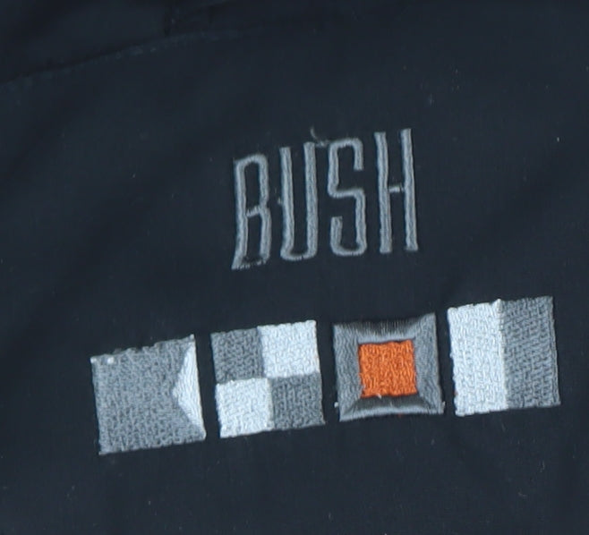 BUSH Men's Black Hooded Parka Jacket Size 38 Regular Winter Coat