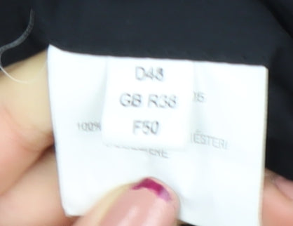 BUSH Men's Black Hooded Parka Jacket Size 38 Regular Winter Coat