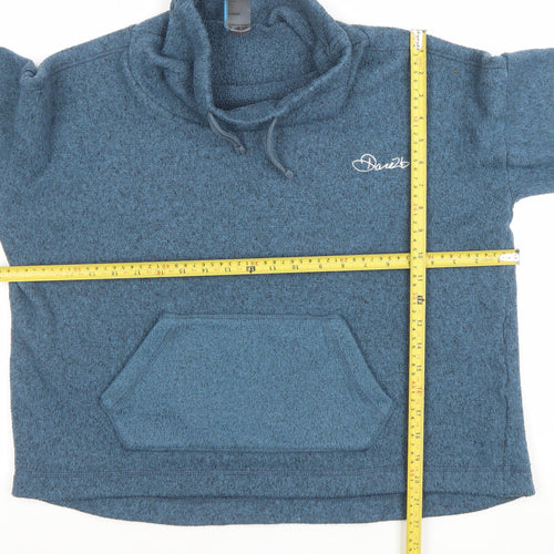 Dare 2b Womens Blue Pullover Hoodie UK 12 Polyester Fleece Sweatshirt