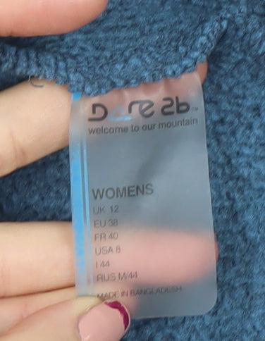 Dare 2b Womens Blue Pullover Hoodie UK 12 Polyester Fleece Sweatshirt
